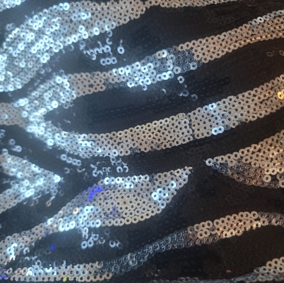 Fashion Nova Sequin Silver Dress S - Picture 2 of 7